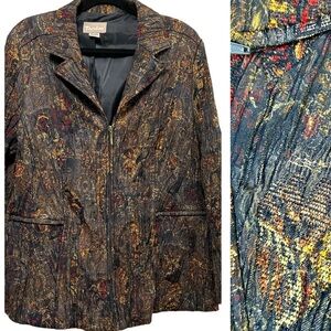 Size 20W TanJay 3/4 zip up jacket, 2 front zipper pockets